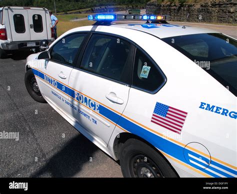 Nashville Metropolitan Police Department Car At The Scene Of A Minor