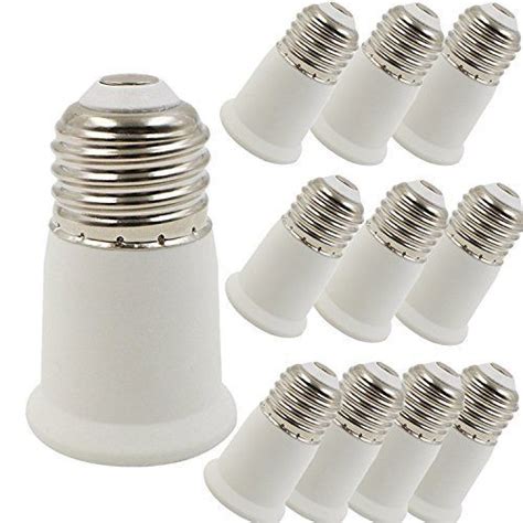 Soofoo 10 Pack Bulb Converter Light Socket Extender Adapter E26e27