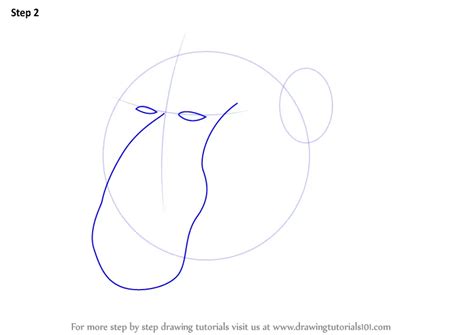 Learn How to Draw a Baboon Face (Wild Animals) Step by Step : Drawing Tutorials