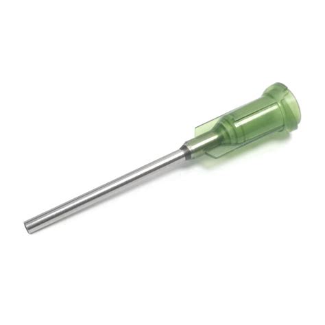 20 Pack 14 Ga 1 Inch Blunt Tip Dispensing Needle With Luer Lock Olive