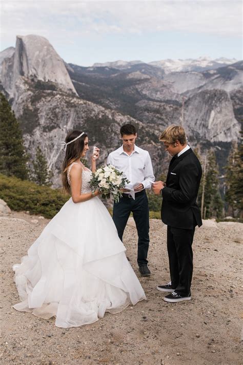 Yosemite National Park Intimate Wedding At Glacier Point Hike To Taft