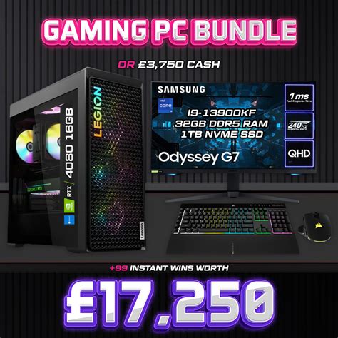 Gaming PC Bundle Or 3 750 Instant Win Main Prize 99 Instant Wins