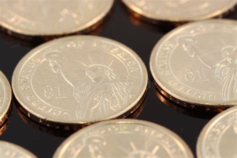 dollar gold coins stock photo image  inscription