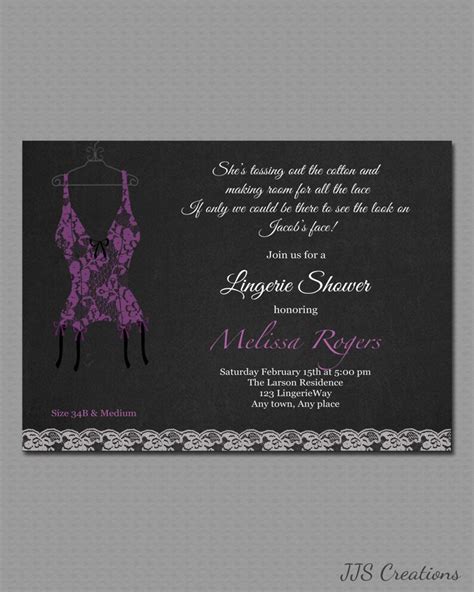 Lace Lingerie Bachelorette Party Chalkboard Invitation Sexy Etsy