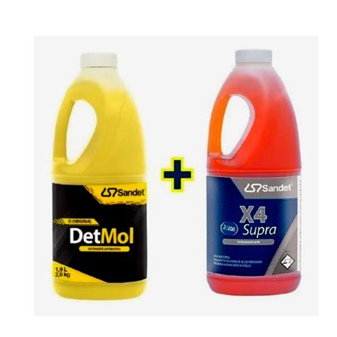 Detmol Shampoo Moto Carro L X Supra Desengraxante L Combo Oferta