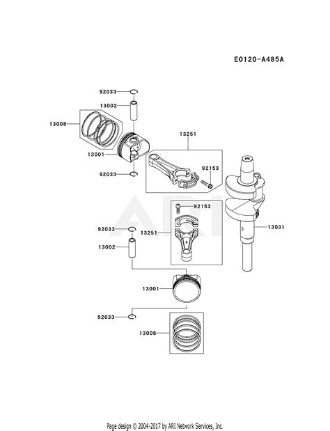 Kawasaki Fx801v Bs13 4 Stroke Engine Fx801v Parts Diagram For Piston Crankshaft