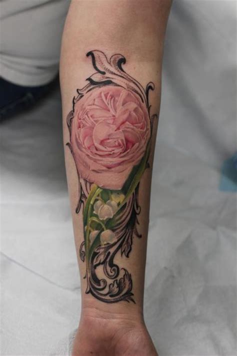 Vintage Garden Rose Combination by Anali De Laney: TattooNOW