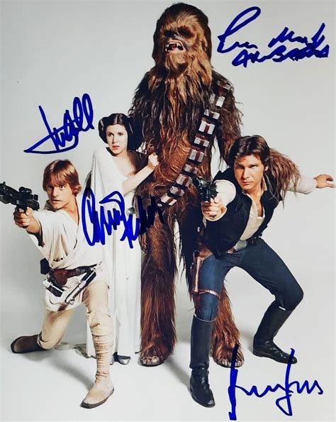 Star Wars Cast Signed Autographed Photo White Coa Boston Memorabilia