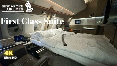 World Best First Class Singapore Airlines First Class Suite On A380 With Double Bed Youtube