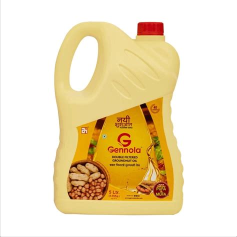 5 Liter Gennola Double Filtered Groundnut Oil At Rs 1500litre