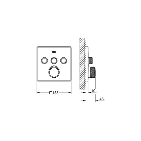 Grohe 3 Way Thermostatic Diverter Smartcontrol 29126000 Chrome Finish