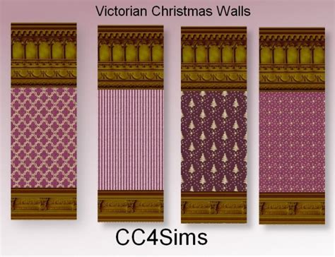 Victorian Christmas Walls By Christine At Cc4sims The Sims 4 Catalog