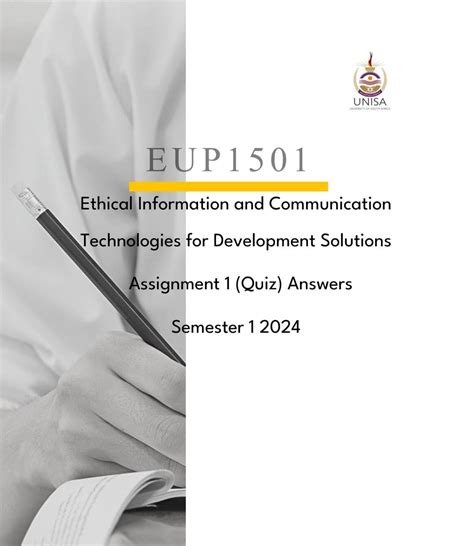 EUP1501 ASSIGNMENT 01 SOLUTIONS SEMESTER 1 2024 StudyPass