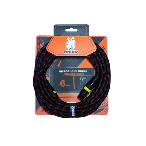 CABLE MICROFONO RHINO RMC 0624 060 XLR XLR 6M SEDA BK DoMiSol