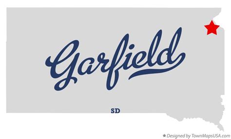 Map of Garfield, Roberts County, SD, South Dakota