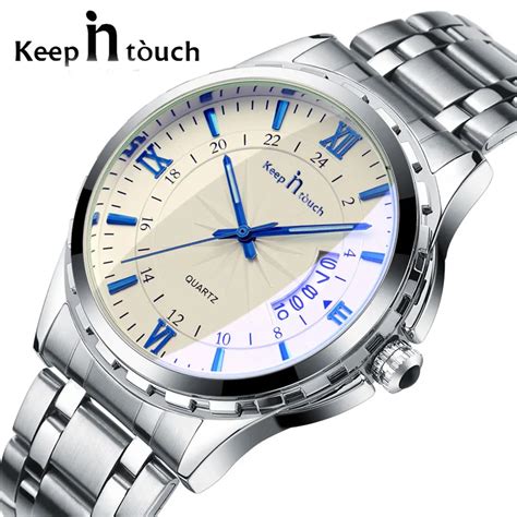 Men S Watches Stainless Steel Calendar Night Light Waterproof Top Brand