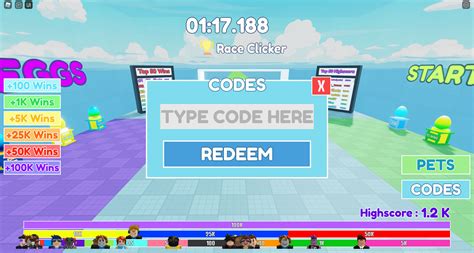 Codes Race Clicker Janvier 2025 Roblox GAMEWAVE