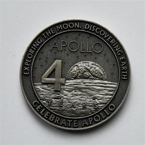 NASA Space Memorabilia Flown Space Medal Metal Apollo 12 XII 40th