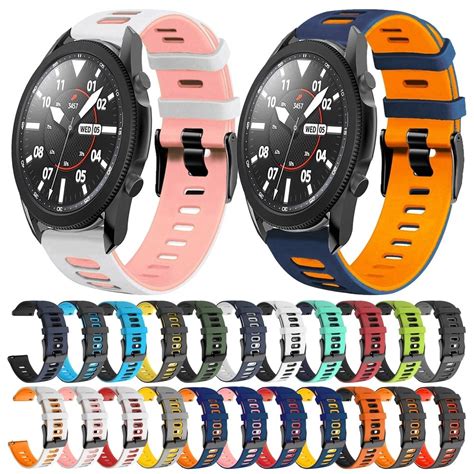 For Samsung Galaxy Watch 5 Pro 45mm 20mm Two-Color Silicone Watch Band ...