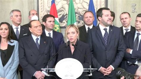 Meloni Dopo Le Consultazioni Il Centrodestra è Unito E Ha Indicato Me