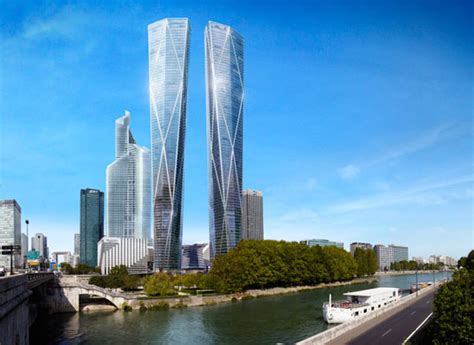 Norman Foster Unveils Twin Faceted Skyscrapers for Paris