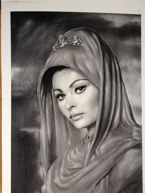 Sophia Loren By Santiago Salazar Celebrity Drawings Portrait Art