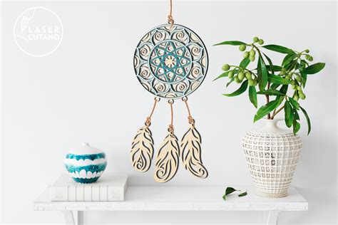 Laser Cut Wall Art Dream Catcher Silhouette And Cricut Files Etsy