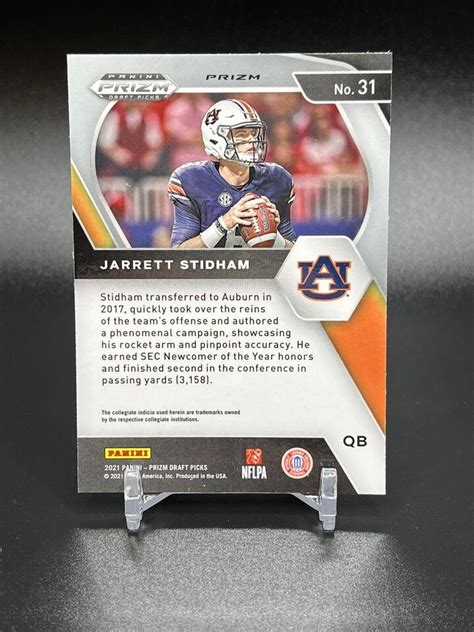 Jarrett Stidham 2021 Panini Prizm Draft Picks Green Prizm 31 Ebay