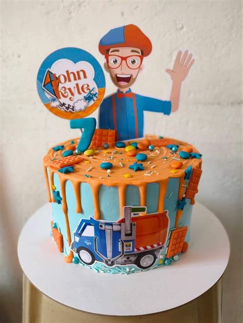 Blippi cake | Construction cake, Easy cake decorating, 2 birthday cake