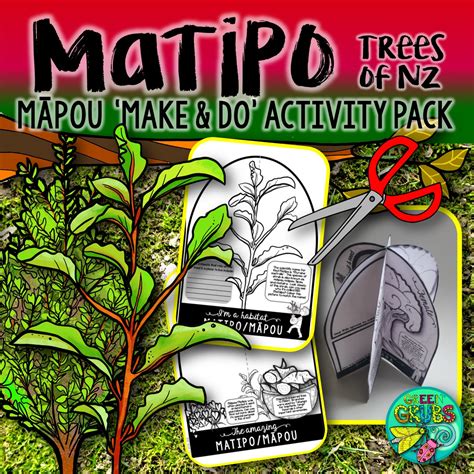 Matipo Māpou New Zealand Trees Make And Do Activity Pack