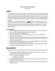 BIS 2C Lab Practical Study Guide W18 Pdf BIS 2C Lab Practical Study