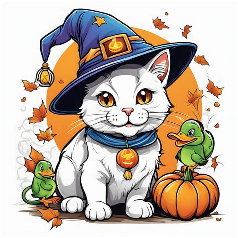 Premium AI Image Halloween Cat Sublimation