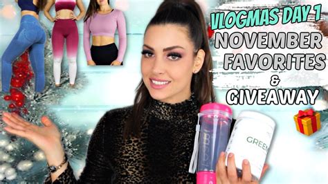 VLOGMAS Day 1 GIVEAWAY NOVEMBER FAVORITES YouTube