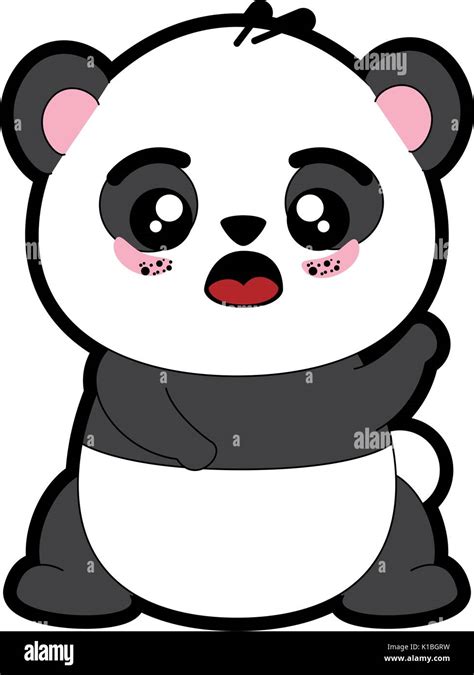 Kawaii Panda Bear Icon Stock Vector Image And Art Alamy