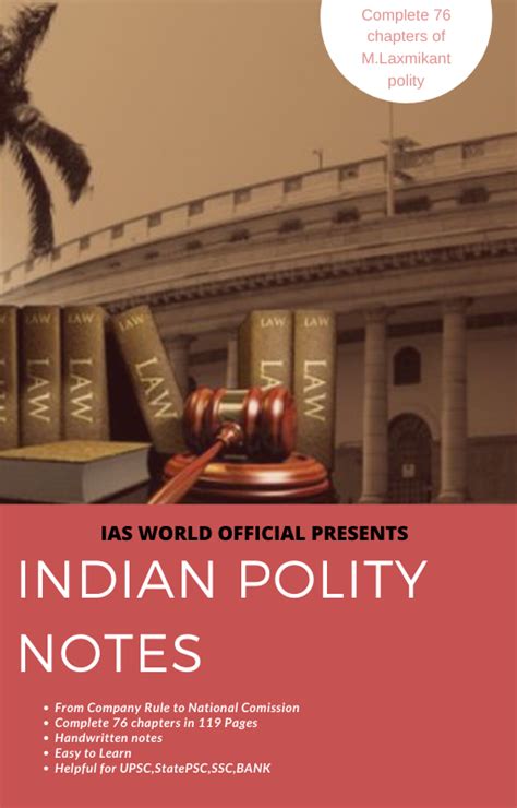 Indian Polity Complete Notes M Laxmikant Upsc Ias World Official