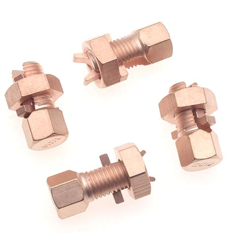 FDXGYH 4 Pack Grounding Split Bolt Connector Copper Grounding Clamps