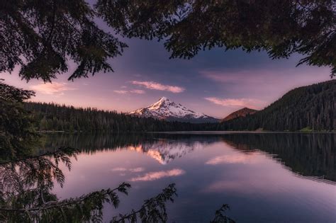 Obr Zky Na Plochu Krajina Hory Svitanie Oregon Usa Severn