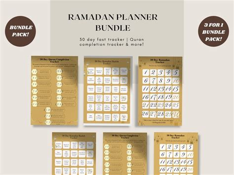 Printable Ramadan Planner Trackers Quran Tracker Quran Planner