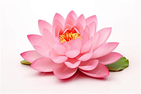 Premium Ai Image Pink Lotus And White Background National Flower Of