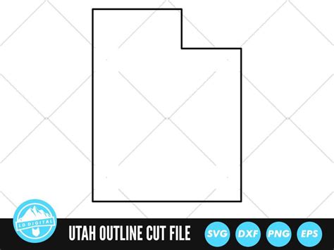 Utah Outline Svg Files Utah Cut Files United States Of America Vector