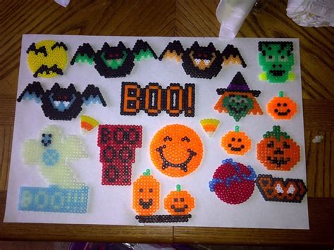 Halloween Perler Beads By Tiffany Sheaffer Diy Perler Bead Crafts Perler Beads Perler Creations