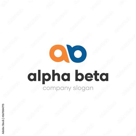 Alpha Beta Infinite Logo Design Stock Vector | Adobe Stock