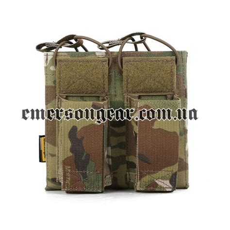 Магазинний підсумок Emerson 5 56 Pistol Double Open Top Magazine Pouch