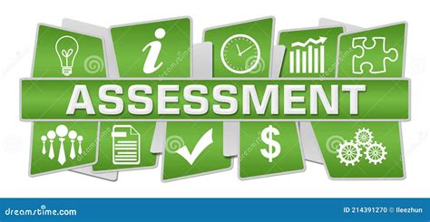 Assessment Green Symbols Top Bottom Stock Illustration Illustration