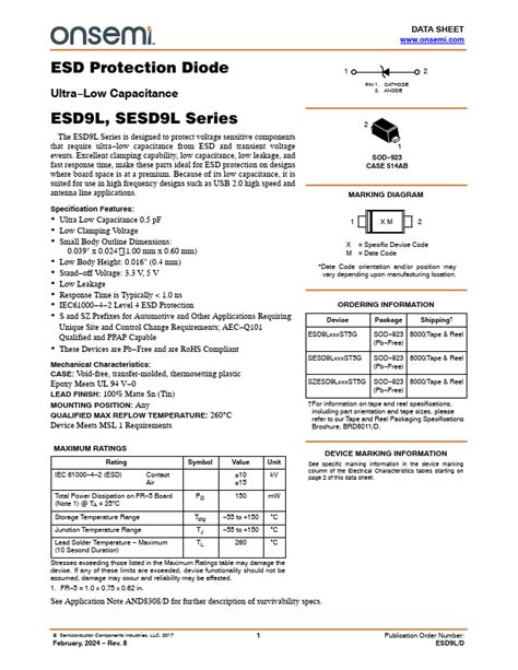 Esd L St G Datasheet Esd Protection Diode