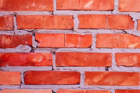 Red Brick Wall Seamless Illustration Background Texture Pattern For Continuous Replicate Stock