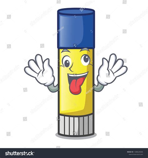 Crazy Cute Cartoon On Glue Stick Stock Vector (Royalty Free) 1288628446 | Shutterstock