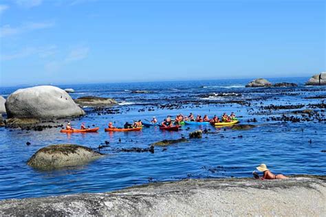 Kaapstad Begeleide Kajaktour Langs De Stranden Van Clifton De Kust