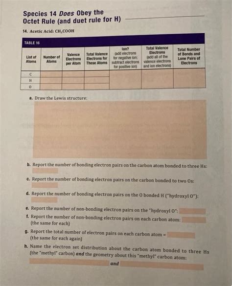 Solved Species 14 Does Obey The Octet Rule And Duet Rule