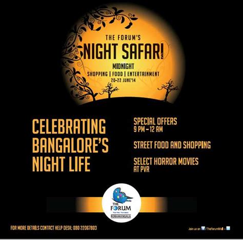 Forum Mall brings to you Night Safari ! | Events in Bangalore / Bengaluru | mallsmarket.com